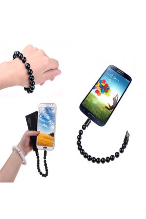 Android Boncuk Tasarımlı Bileklik Şeklinde Şarj Data Kablosu&hellip;