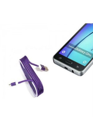 Android Örgü Şeklinde Renkli Çelik Şarj Data Kablosu - Mor… Android Örgü Şeklinde Renkli Çelik Şarj Data Kablosu - Mor…
