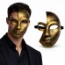 Antik Efektli Altın Yarım Yüz Plastik Parti Maskesi Antik Efektli Altın Yarım Yüz Plastik Parti Maskesi