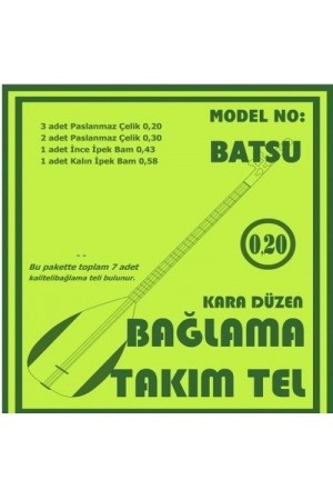 Bağlama Aksesuar Tam Takım Tel 0.20 Batsu&hellip;