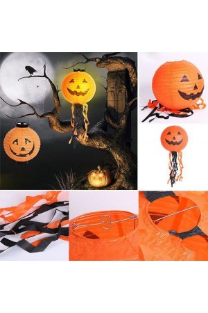 Bbağı Kağıt Japon Led Süs - Kabak Dekor Yuvarlak Fener Süs 25 cm… Bbağı Kağıt Japon Led Süs - Kabak Dekor Yuvarlak Fener Süs 25 cm…