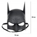 Siyah Renk Çuk Boy Arkadan Lastikli Batman Maskesi A Kalite  20x14 cm