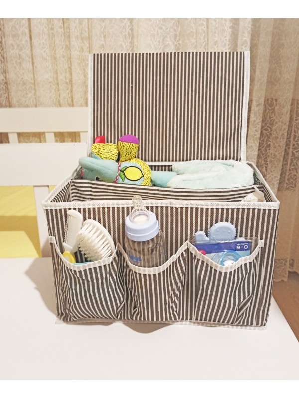 Bebek Beşik Başucu Düzenleyici Kapaklı 5 Bölmeli Organizer… Bebek Beşik Başucu Düzenleyici Kapaklı 5 Bölmeli Organizer…