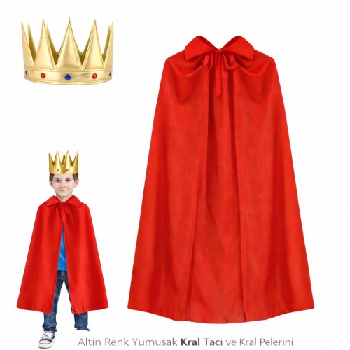 Çuk Kral Kostüm Seti (Taç + Pelerin) Çuk Kral Kostüm Seti (Taç + Pelerin)