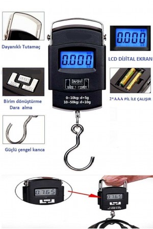 Elektronik Dijital El Kantarı 50 Kg Terazi Tartı 10 Gr Hassasiyet… Elektronik Dijital El Kantarı 50 Kg Terazi Tartı 10 Gr Hassasiyet…