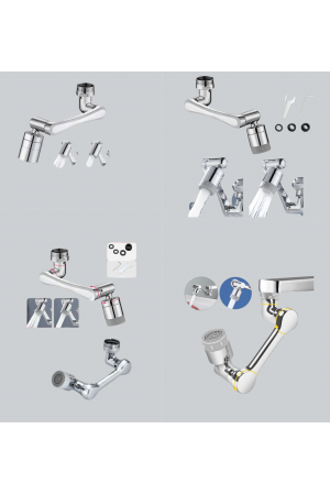 Esnek 1080° Musluk Başlığı 3 Eklemli Hareketli Su Modlu Lavabo Ap… Esnek 1080° Musluk Başlığı 3 Eklemli Hareketli Su Modlu Lavabo Ap…