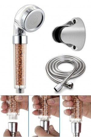 Filtreli Ve Su Tasarruflu Arıtmalı Duş Başlığı Seti Boncuklu Başl�&hellip;