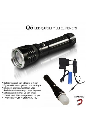 Flaşörlü Uzun Mesafeli Şarjlı Pilli Mıknatıslı EL Feneri Watton Wt… Flaşörlü Uzun Mesafeli Şarjlı Pilli Mıknatıslı EL Feneri Watton Wt…