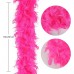 Fuşya Renk Kabarık Kalın Otriş Boa Tüy 6 cm Genişlik 180-200 cm Uzunluk