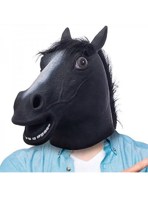 Gerçekçi At Kafası Maskesi Siyah Renk… Gerçekçi At Kafası Maskesi Siyah Renk…