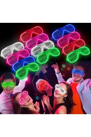 Glow Model 3 Farklı Fonksiyonlu Işıklı Panjur Parti Gözlüğü Karı�&hellip;