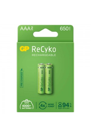 GP ReCyko 650mAh AAA Şarj Edilebilir İnce Kalem Pil 2'li Paket&hellip;