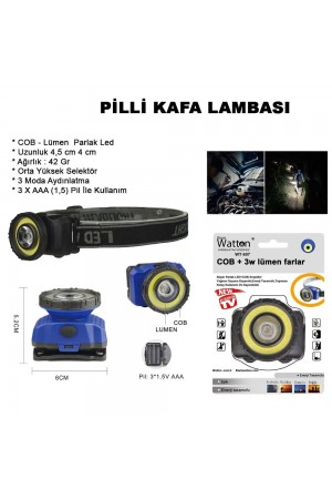 GÜÇLÜ PİLLİ KAFA LAMBASI WATTON WT-607… GÜÇLÜ PİLLİ KAFA LAMBASI WATTON WT-607…