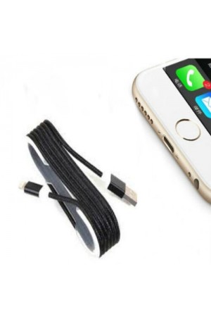 Örgü Şeklinde Renkli Çelik Şarj Data Kablosu - Siyah… Örgü Şeklinde Renkli Çelik Şarj Data Kablosu - Siyah…