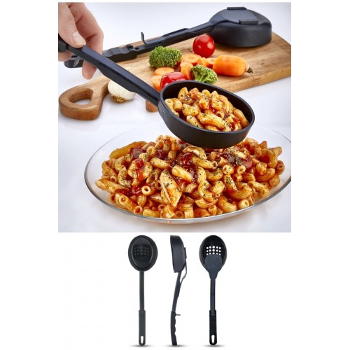 Isıya Dalı 3 in 1 Servis Kepçesi - Kepçe Kevgir Kaşık 3'ü Bir Arada Servis Seti Isıya Dalı 3 in 1 Servis Kepçesi - Kepçe Kevgir Kaşık 3'ü Bir Arada Servis Seti