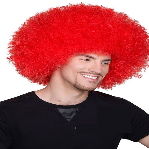 Kabarık Bonus Peruk  - Kırmızı