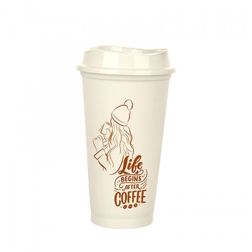 Kahve Bardağı - Kapaklı  473 ml