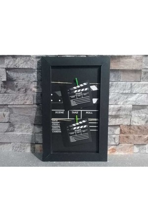 Klaket Tasarımlı İpli ve Mandallı Fotoğraf Çerçevesi No: 1… Klaket Tasarımlı İpli ve Mandallı Fotoğraf Çerçevesi No: 1…