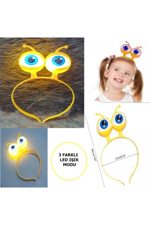 Led Işıklı & Pilli 3 Farklı Modda Yanan Uzaylı Göz Parti Tacı S&hellip;