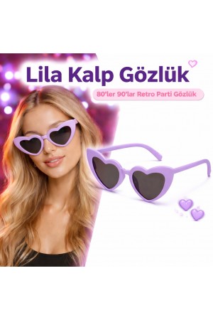 Mor Lila Retro Kalp Gözlük – 80’ler 90’lar Stil Parti Gözlüğü… Mor Lila Retro Kalp Gözlük – 80’ler 90’lar Stil Parti Gözlüğü…