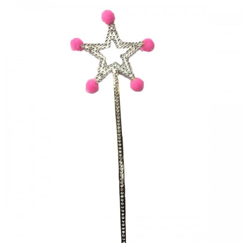 Pembe Ponponlu Yıldız Peri Asası 1 Adet