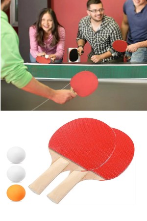 Ping Pong Masa Tenisi Seti Tenis Raketi Seti 2 Raket + 3 Ping Pong Topu  S&hellip;