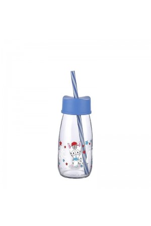 Pipetli Su Ve Süt Şişesi Cam 250 ML - Mavi… Pipetli Su Ve Süt Şişesi Cam 250 ML - Mavi…