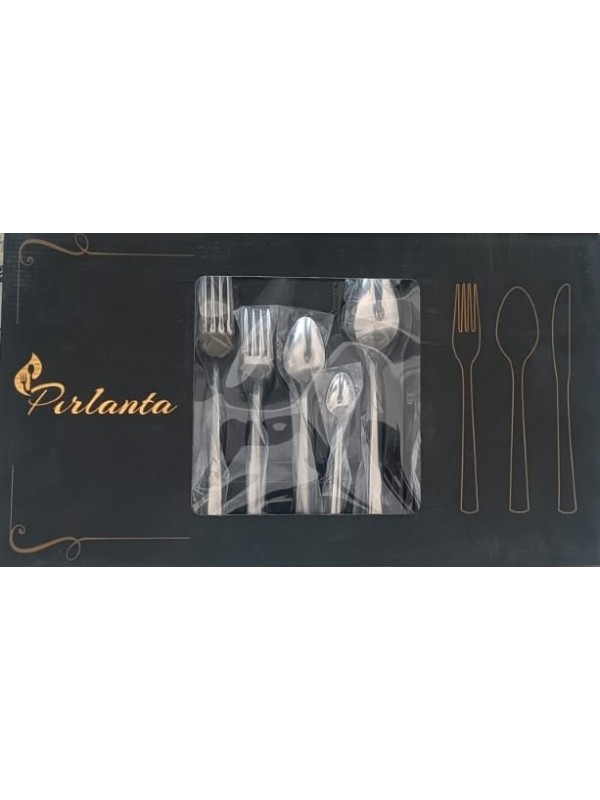 Pırlanta 30 Parça 6 Kişilik Çatal Kaşık Takımı 30 Parça Kutulu He&hellip;