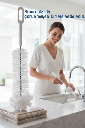 Premium Lüks Şişe ve Biberon Fırçası - Ultra Dalı Profesyonel Temiz&hellip;