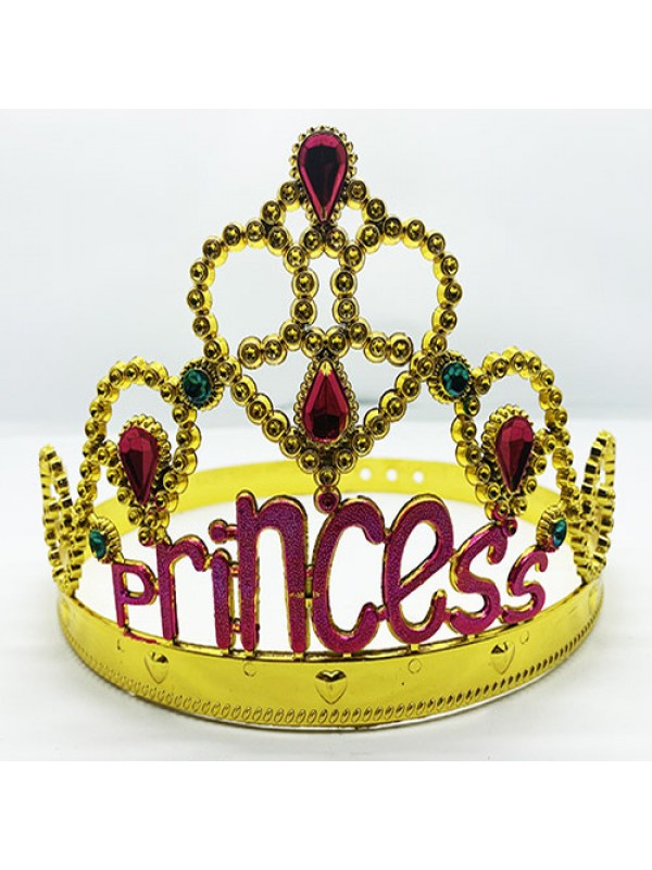 Prenses Yazılı Altın Renk Ayarlanabilir Parti Tacı 60 cm&hellip;
