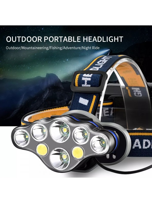 PS-888 Güçlü USB Şarj Edilebilir Profesyonel 8 Modlu 6000 Lümen 8 LED&hellip;