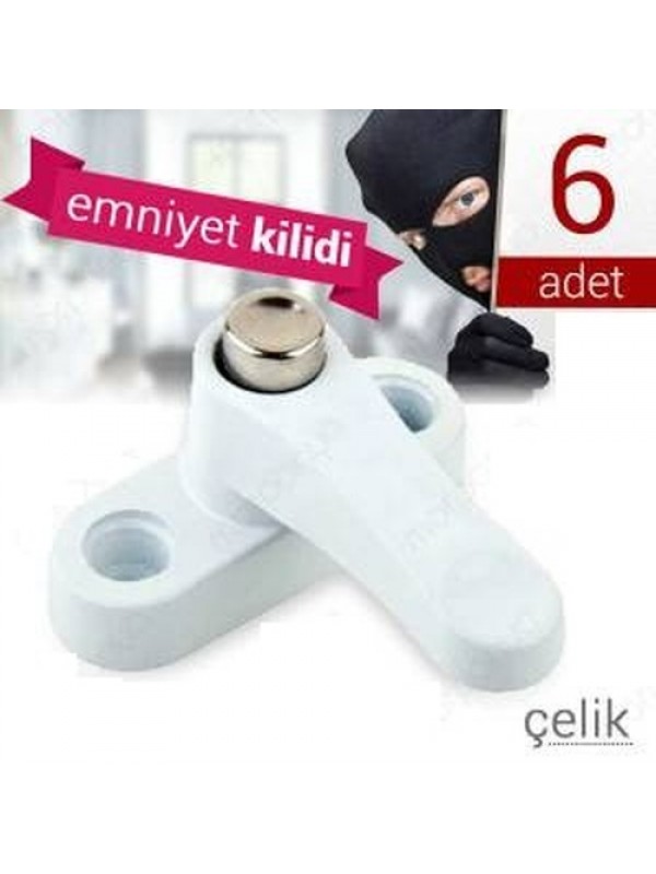 Pvc Kapı Pencere Emniyet Kilidi - ÇELİK - 6 Adet&hellip;
