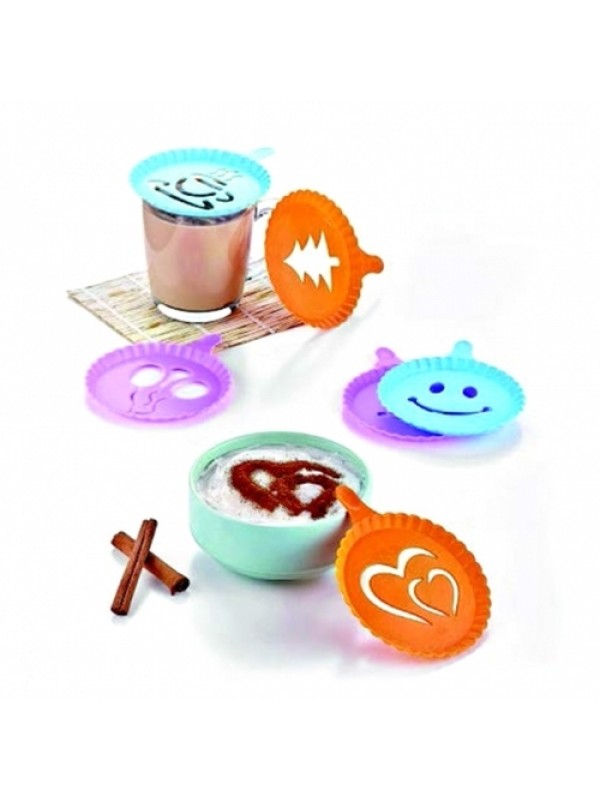 Renkli Kahve Süsleme Şablonları - 4Lü Magic Süsleme Şablonu… Renkli Kahve Süsleme Şablonları - 4Lü Magic Süsleme Şablonu…