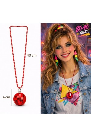 Retro Disko Topu Şekilli 80'ler 90'lar Kırmızı Renk Pl… Retro Disko Topu Şekilli 80'ler 90'lar Kırmızı Renk Pl…