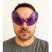 Retro Gözlük - 80 li 90 lı Yıllar Parti Gözlüğü Mor Renk 8x13 cm