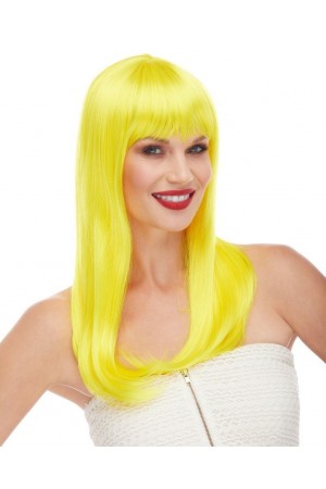 Sarı Renk Uzun Düz Parti Peruğu&hellip;