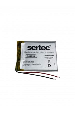 304053 3.7V 600 MAh Li-Polymer Pil (Devreli/1.5A)&hellip;