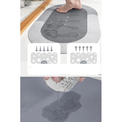 Sihirli Su Emici Kaydırmaz Banyo Paspası Banyo Ayak Matı Sihirli Su Emici Kaydırmaz Banyo Paspası Banyo Ayak Matı