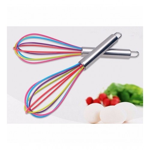 Silikon Çırpıcı Metal Saplı Renkli Çırpma Teli Silikon Çırpıcı Metal Saplı Renkli Çırpma Teli