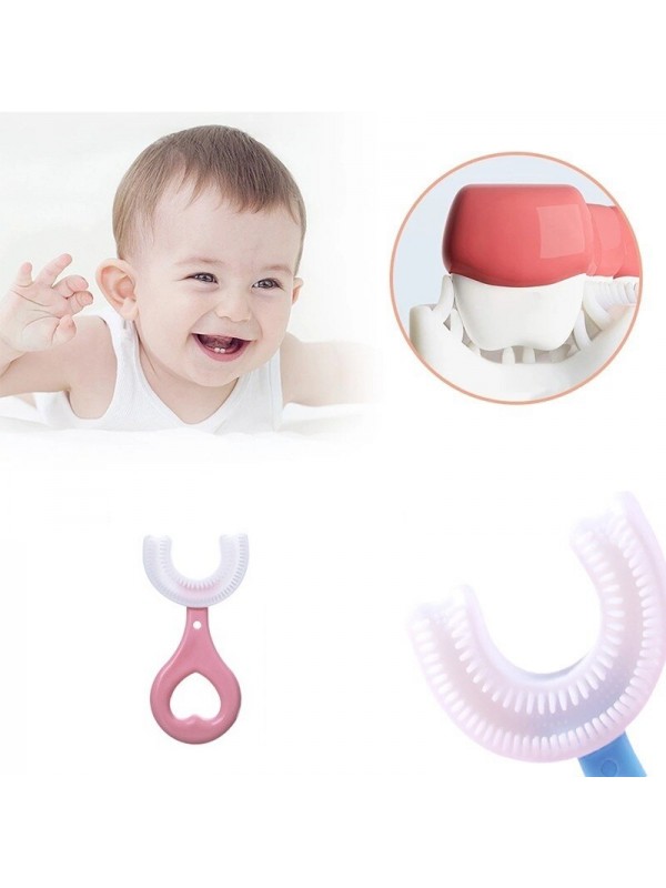 Silikon Çuk Diş Fırçası Tartar Temizleyici (2-12 Yaş) - Pembe&hellip;