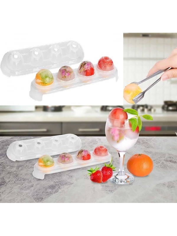 Silikon Tabanlı 4 Bölmeli Şeffaf Buz Kalıbı Yuvarlak Buzluk… Silikon Tabanlı 4 Bölmeli Şeffaf Buz Kalıbı Yuvarlak Buzluk…