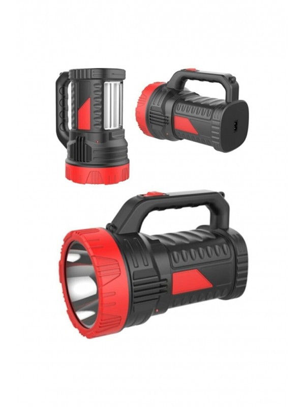 Silver Projektör 15w Led Şarjlı El Feneri Ve X2 Tüp 26smd Led Çift Y�&hellip;