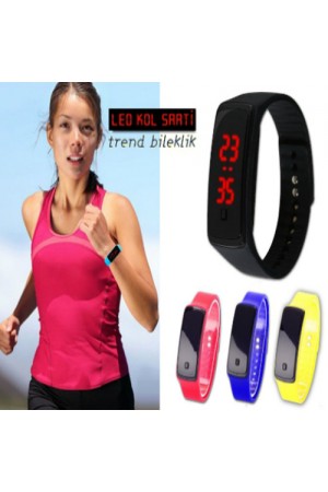 Siyah Ekranlı Led Kol Saati (Kırmızı)&hellip;