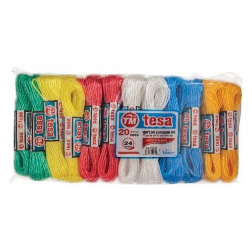 Temsan 20 Metre Naylon Çamaşır İpi 24'lü Temsan 20 Metre Naylon Çamaşır İpi 24'lü