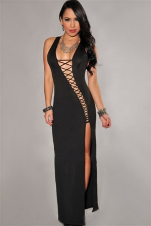 TP100839 Bağlamalı Seksi Uzun elbise… TP100839 Bağlamalı Seksi Uzun elbise…