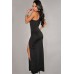 TP100839 Bağlamalı Seksi Uzun elbise