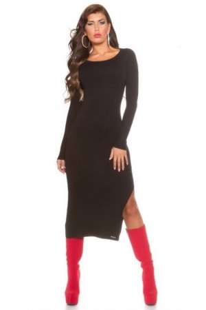 TP101171 Uzun Kollu Yırtmaçlı Kalem Elbise&hellip;