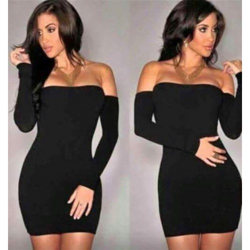 TP101190 Eldivenli Straplez Mini Elbise