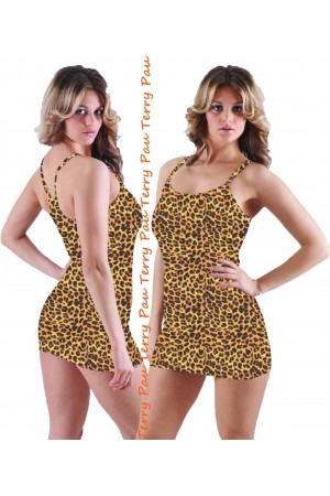 TP101204 Leopar Tank Top Elbise&hellip;