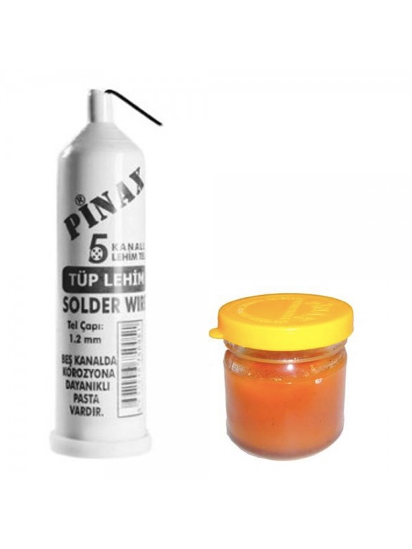 Tüp Lehim Teli ve Lehim Pastası Set&hellip;